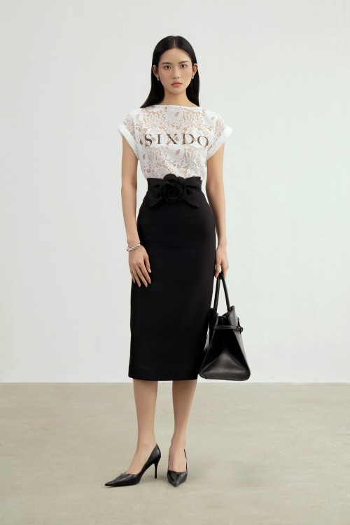 [🛒🇻🇳]Chân váy – Black 3D Flower Woven Pencil Skirt – , SKU – – sixdo.vn 🇻🇳🛒Top1Shop🛒 🇻🇳Top1Vietnam🇻🇳 🛍🛒🇻🇳