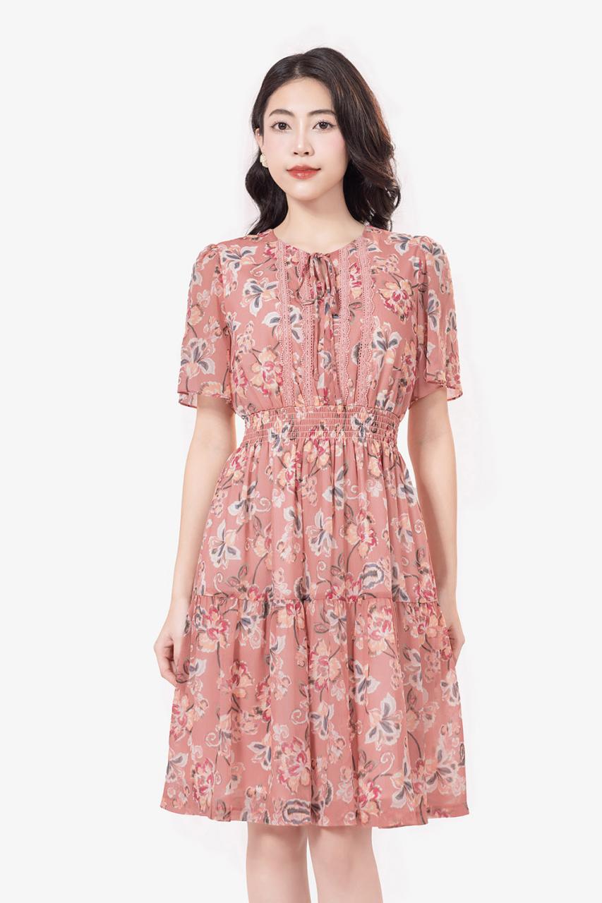 [🛒🇻🇳]Đầm hoa xòe tay lửng eo bo chun – K&K Fashion , SKU – HL30-29 – kkfashion.vn 🇻🇳🛒Top1Shop🛒 🇻🇳Top1Vietnam🇻🇳 🛍🛒🇻🇳