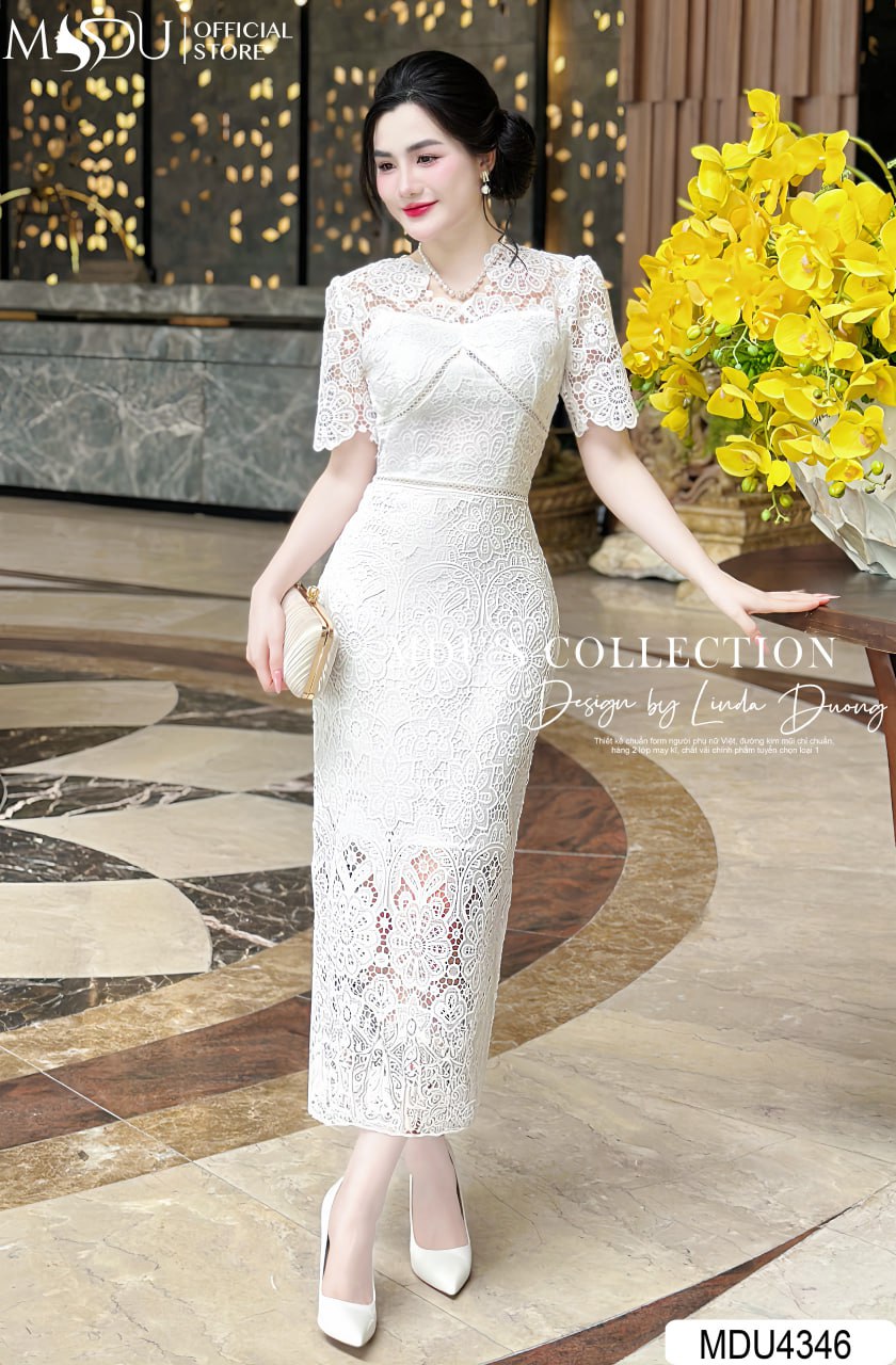[🛒🇻🇳]Váy Thiết Kế MDU4346 – Dáng Dài Ôm Body Phối Họa Tiết Ren Nổi Cuốn Hút Sang Chảnh – , SKU – MDU4346 – mdufashion.com 🇻🇳🛒Top1Shop🛒 🇻🇳Top1Vietnam🇻🇳 🛍🛒🇻🇳