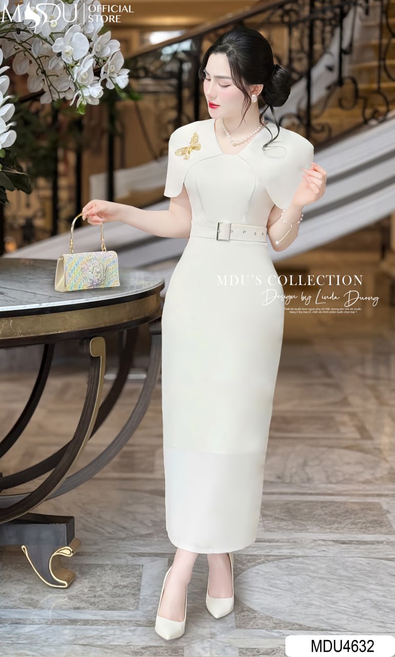 [🛒🇻🇳]Váy Thiết Kế MDU4632 Dáng Choàng Vai Cách Điệu Cùng Thắt Lưng Tinh Xảo - , SKU - - mdufashion.com 🇻🇳🛒Top1Shop🛒 🇻🇳Top1Vietnam🇻🇳 🛍🛒🇻🇳