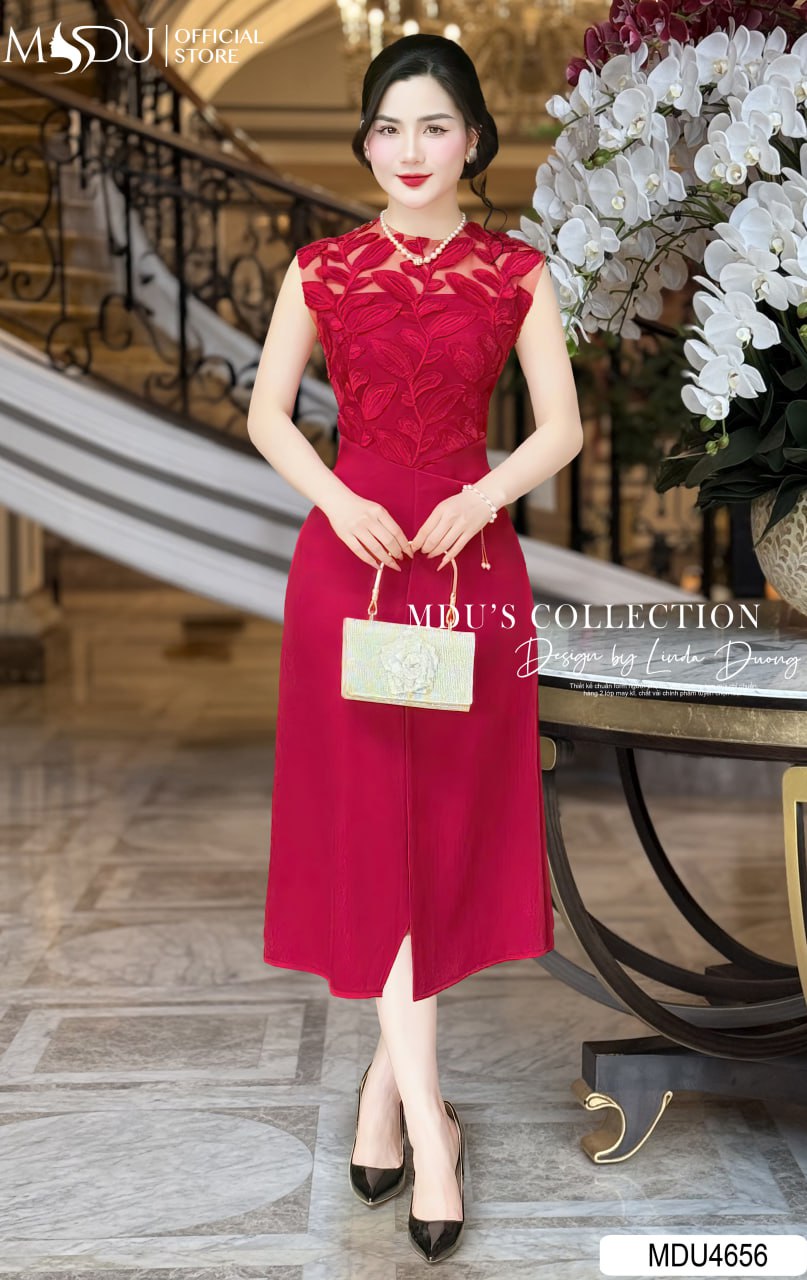 [🛒🇻🇳]Váy Thiết Kế MDU4656 Màu Đỏ Dáng Tay Hến Cách Điệu - , SKU - - mdufashion.com 🇻🇳🛒Top1Shop🛒 🇻🇳Top1Vietnam🇻🇳 🛍🛒🇻🇳