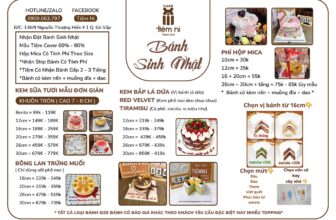 [🆕🇻🇳] Tiệm ni – BÁNH SINH NHẬT ÍT NGỌT – BENTO – BÁNH KEM BẮP – BÔNG LAN MUỐI – TIRAMISU – RED VELVET – LAN MAI TƯƠI 🍔 Top1Food  🍜 ( * TẤT CẢ LOẠI BÁNH SIZE BÁNH CÓ BÁO GIÁ KHÁC THEO KHÁCH YÊU CẦU ĐẶC BIỆT HAY NHIỀU TOPPING*)
* KHUÔN TRÒN ( Cao 7-8cm )*
– BENTO MẪU SẴN CHỈ 79K
– Bento  , shares-0✔️ , likes-2❤️️ , date-2025-03-20 04:12:07🇻🇳🇻🇳🇻🇳📰🆕