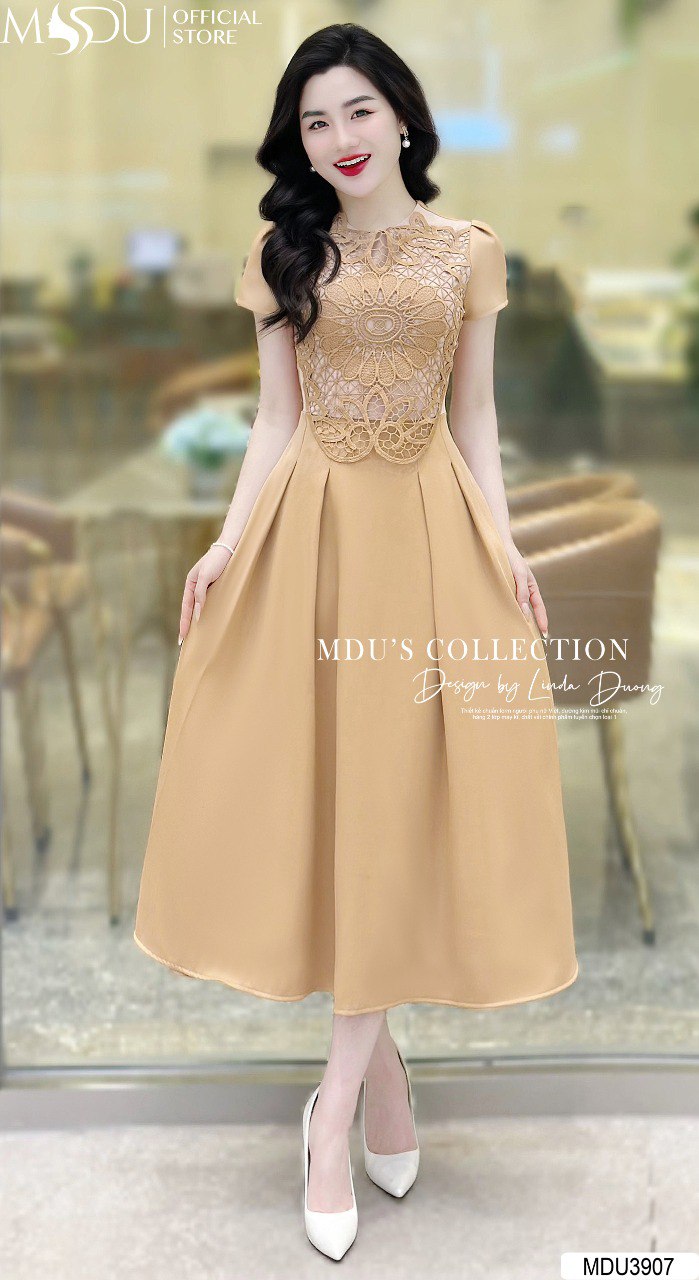 [???] Linda Duong – Chuyên thiết kế thời trang cao cấp MDU brand  ? Top1Fashion ?  Váy Ren Dệt Cao Cấp Phối Chevron Hàn 𝐌𝐃𝐔𝟑𝟗𝟎𝟕 ||  Đẳng Cấp Từ Từng Đường Kim Mũi ChỉChạm đến đỉnh cao thời trang với chiếc váy hội tụ tinh hoa từ ren dệt  , shares-1✔️ , likes-0❤️️ , date-2025-03-08 02:00:31????????