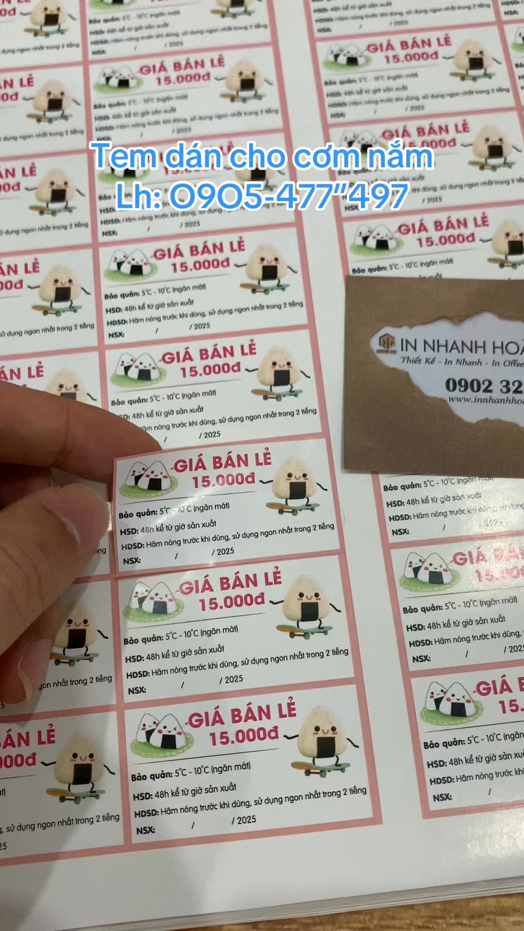 [🆕🇻🇳] In tem nhãn Bình Dương – Thiết kế & in tem nhãn theo yêu cầu tại Bình Dương 🎨 Top1Designs ✨  Nhận thiết kế và in ấn tem dán cơm nắm, kimbap,… Lh: 0905.477.497 , shares-0✔️ , likes-0❤️️ , date-2025-03-10 20:49:08🇻🇳🇻🇳🇻🇳📰🆕