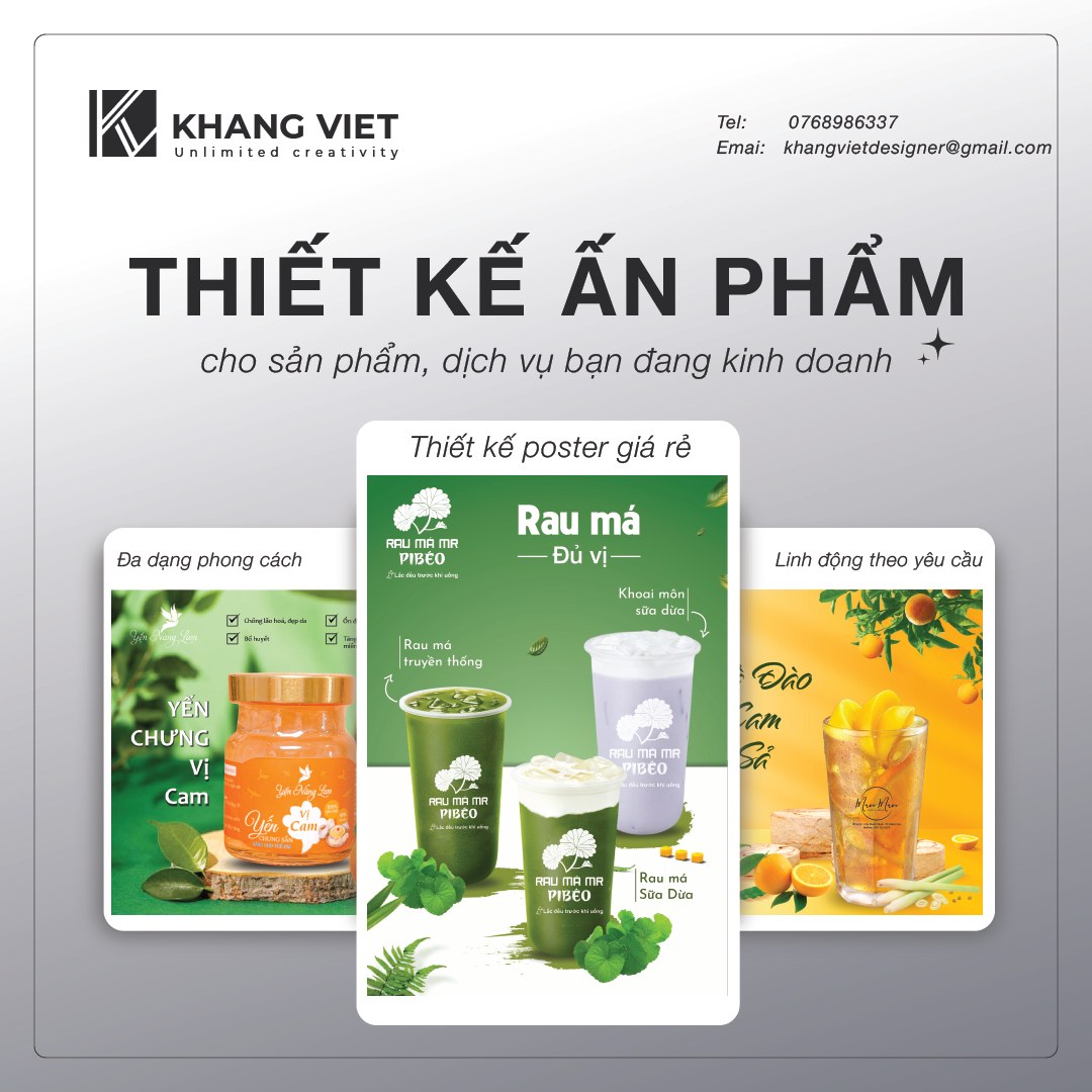 [🆕🇻🇳] Thiết kế hình ảnh – Khang Việt Design 🎨 Top1Designs ✨  THIẾT KẾ HÌNH ẢNH cho sản phẩm bạn đang kinh doanh
THIẾT KẾ BANNER, POSTER, MENU, LOGO, ẤN PHẨM
Thiết kế chuyên nghiệp mà giá lại rẻ cho tất cả các ngành n , shares-0✔️ , likes-0❤️️ , date-2025-03-09 20:19:29🇻🇳🇻🇳🇻🇳📰🆕
