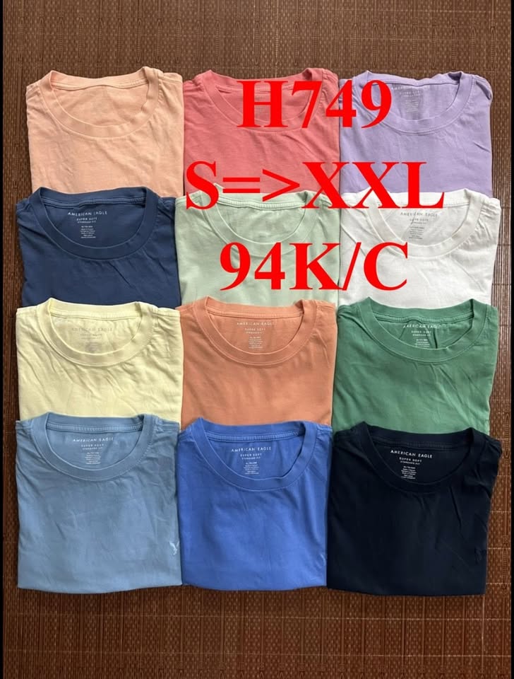 [🆕🇻🇳] Thời trang trẻ em Việt Nam xuất khẩu-Cambodia xuất xịn 😎❤️️⭐️ * Mã H749: Áo phông American Eagle, chất 100% cotton mát mịn
– Các màu như ảnh
– Size: S=>XXL
– Giá: 94K/C
– – – – – – – – – –
* Các mẹ đặt hàng, hỏi hàng  , shares-0✔️ , likes-0❤️️ , date-2025-03-10 01:43:14🇻🇳🇻🇳🇻🇳📰🆕