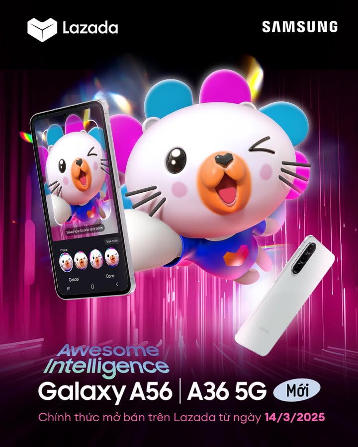 [🛍️🇻🇳] Lazada là trang mua sắm trực tuyến uy tín hàng đầu tại Việt Nam 🛍️ Top1Shop ❤️️ – 📢 Samsung Galaxy A56 5G & A36 5G chính thức mở bán trên Lazada từ ngày 14/3/2025!  …