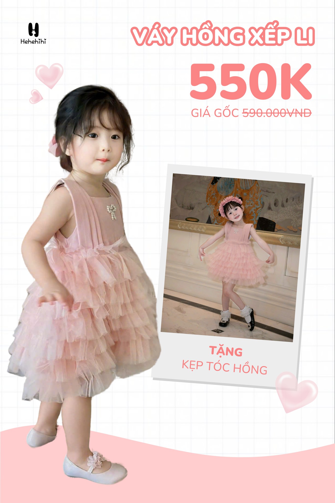 [🆕🇻🇳] HEHEHIHI – Cửa hàng nhỏ bán quần áo 🧑‍🧒❤️️👶⭐️  𝐇𝐎𝐓 𝐃𝐄𝐀𝐋 – 𝐕𝐀́𝐘 𝐇𝐎̂̀𝐍𝐆 𝐂𝐎̂𝐍𝐆 𝐂𝐇𝐔́𝐀 𝐂𝐇𝐈̉ 𝟓𝟓𝟎𝐊!Xếp li bồng bềnh, diện lên là xinh như nàng thơ!
Tone hồng pastel ngọt ngào, chuẩn tiểu thư bé nhỏ.
FUL , shares-0✔️ , likes-5❤️️ , date-2025-03-18 02:59:02🇻🇳🇻🇳🇻🇳📰🆕