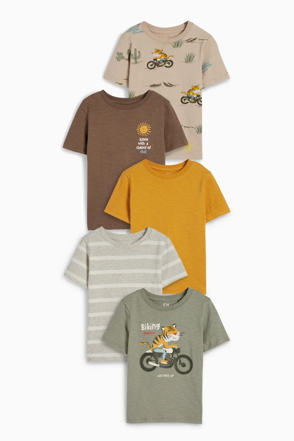 [🆕🇻🇳]  𝐀𝐥𝐯𝐢𝐧 & 𝐁𝐫𝐨𝐭𝐡𝐞𝐫 – 𝘒𝘪𝘥𝘴 𝘈𝘶𝘵𝘩𝘦𝘯𝘵𝘪𝘤 – Quần áo trẻ em nhập khẩu từ Mỹ 😎❤️️⭐️ 𝙈𝙪𝙡𝙩𝙞𝙥𝙖𝙘𝙠 𝙤𝙛 𝟱 – 𝙩𝙞𝙜𝙚𝙧 𝙖𝙣𝙙 𝙢𝙤𝙩𝙤𝙧𝙗𝙞𝙠𝙚 – 𝙨𝙝𝙤𝙧𝙩 𝙨𝙡𝙚𝙚𝙫𝙚 𝙏-𝙨𝙝𝙞𝙧𝙩Áo thun tay ngắn bằng vải jersey mềm. Một phiên bản màu trơn, một phiên bản có họa tiết sọc, m , shares-1✔️ , likes-1❤️️ , date-2025-03-21 19:00:16🇻🇳🇻🇳🇻🇳📰🆕