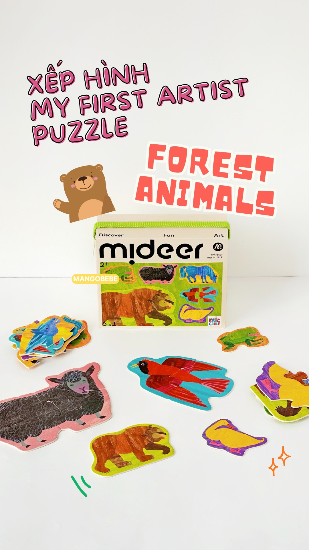 [🆕🇻🇳]  TIỆM NHÀ XOÀI – Chuyên sản phẩm cao cấp cho bé yêu! 🧑‍🧒❤️️👶⭐️  Set xếp hình đẹp giá mềm mom ơi! #Xếp #Hình #My #First #Artist #Puzzle Mideer Forest Animals gồm 6 bức tranh động vật trong rừng, minh họa nghệ thuật, giá , shares-0✔️ , likes-0❤️️ , date-2025-03-23 21:00:43🇻🇳🇻🇳🇻🇳📰🆕