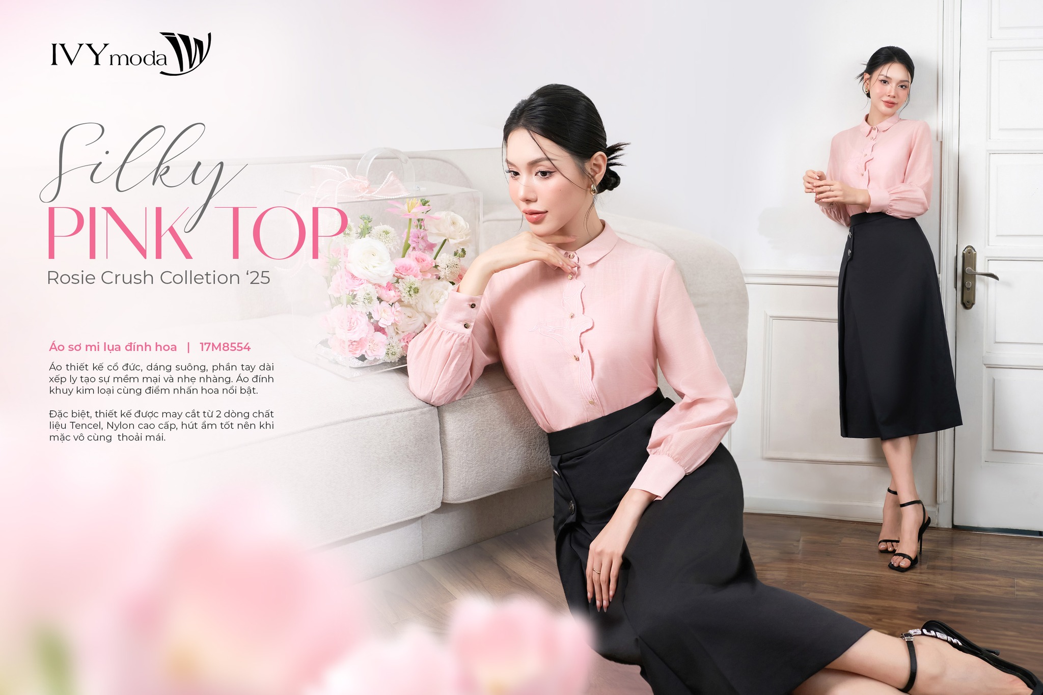 [🆕🇻🇳] IVY moda – Chuỗi thương hiệu thời trang công sở 👕 Top1Fashion 👗  MIX & MATCH | SILKY PINK TOPChỉ với một chiếc áo sơ mi lụa từ nhà IVY, nàng đã có ngay những set đồ khác nhau để tự tin bắt đ , shares-1✔️ , likes-34❤️️ , date-2025-03-26 02:00:12🇻🇳🇻🇳🇻🇳📰🆕