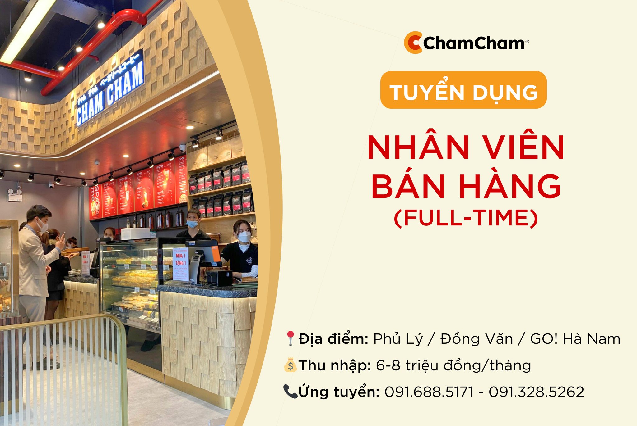 [☕️🇻🇳] Cham Cham Bakery – Coffee 🥤 Top1Coffee ☕️  TUYỂN DỤNG: NHÂN VIÊN BÁN HÀNG FULL-TIME
Bạn yêu thích công việc bán hàng và muốn làm việc trong môi trường chuyên nghiệp, năn , shares-4✔️ , likes-9❤️️ , date-2025-03-27 04:10:10🇻🇳🇻🇳🇻🇳📰🆕