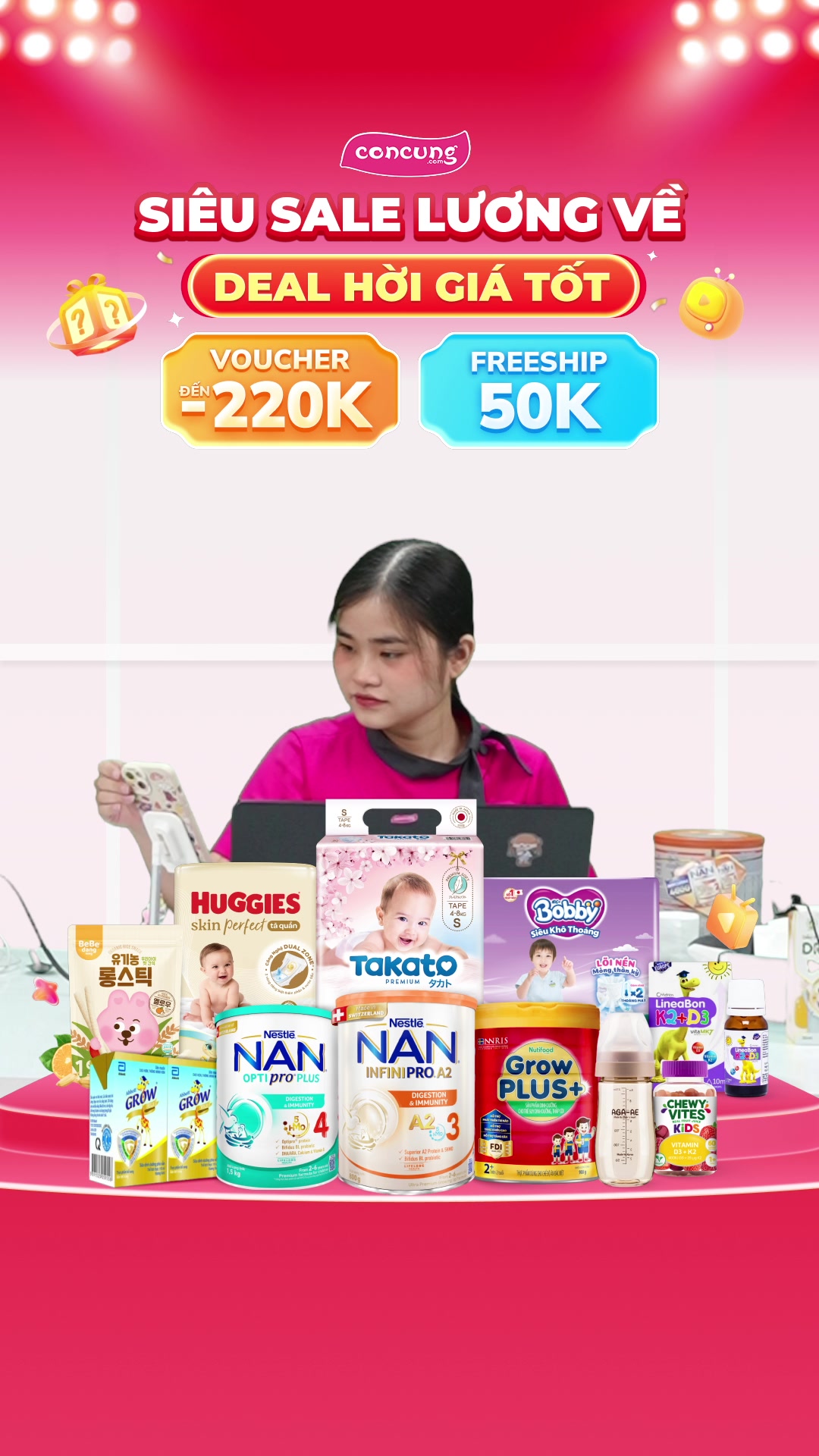 [👶🇻🇳] Con Cưng – Mang đến những sản phẩm tốt nhất cho trẻ em Việt Nam 😎❤️️⭐️ – [27/03] SIÊU SALE LƯƠNG VỀ – SĂN VOUCHER CỰC HOTXem ngay tại: https://concung.vn/d2piob …