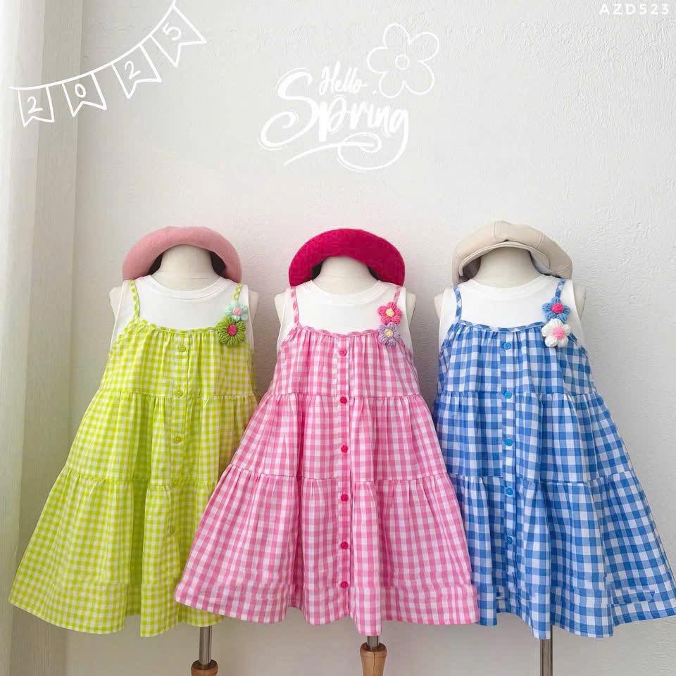 [🆕🇻🇳]  Thóc Kids – Thời trang trẻ em – Chuyên sỉ lẻ quần áo xuất dư, made in VN cho trẻ 🧑‍🧒❤️️👶⭐️ 𝐕𝐀́𝐘 𝐊𝐄̉  𝐁𝐄̀𝐎 𝐓𝐇𝐄̂𝐔 𝐇𝐎𝐀 𝐗𝐈𝐍𝐇 𝐐𝐔𝐀́ #159k/set
Ôi lại sỉu up sỉu down với sét chất nèVáy kẻ thô cotton phối đính hoa len, form váy dài rộng thoải mái bồn , shares-0✔️ , likes-2❤️️ , date-2025-03-26 18:34:06🇻🇳🇻🇳🇻🇳📰🆕