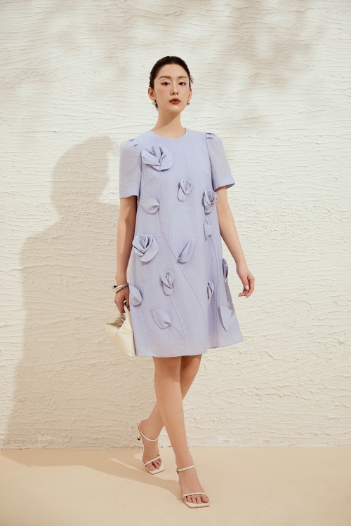[🛒🇻🇳]Váy Đầm – Light Purple 3D Flower Organza Loose Dress – , SKU – – sixdo.vn 🇻🇳🛒Top1Shop🛒 🇻🇳Top1Vietnam🇻🇳 🛍🛒🇻🇳