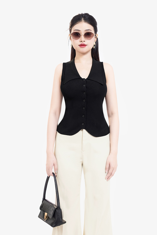 [🛒🇻🇳]Áo len dệt kim kiểu gile màu đen – K&K Fashion , SKU – ASM24-31 – kkfashion.vn 🇻🇳🛒Top1Shop🛒 🇻🇳Top1Vietnam🇻🇳 🛍🛒🇻🇳