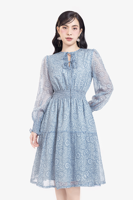 [🛒🇻🇳]Đầm xòe tay dài họa tiết hoa – K&K Fashion , SKU – HL31-08 – kkfashion.vn 🇻🇳🛒Top1Shop🛒 🇻🇳Top1Vietnam🇻🇳 🛍🛒🇻🇳