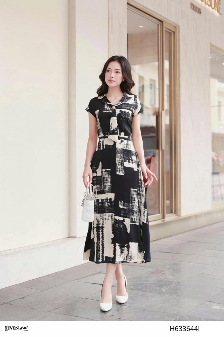 [🛒🇻🇳]Đầm midi họa tiết trừu tượng thời trang nữ Seven.AM H633644I – Seven.AM , SKU – – sevenam.vn 🇻🇳🛒Top1Shop🛒 🇻🇳Top1Vietnam🇻🇳 🛍🛒🇻🇳