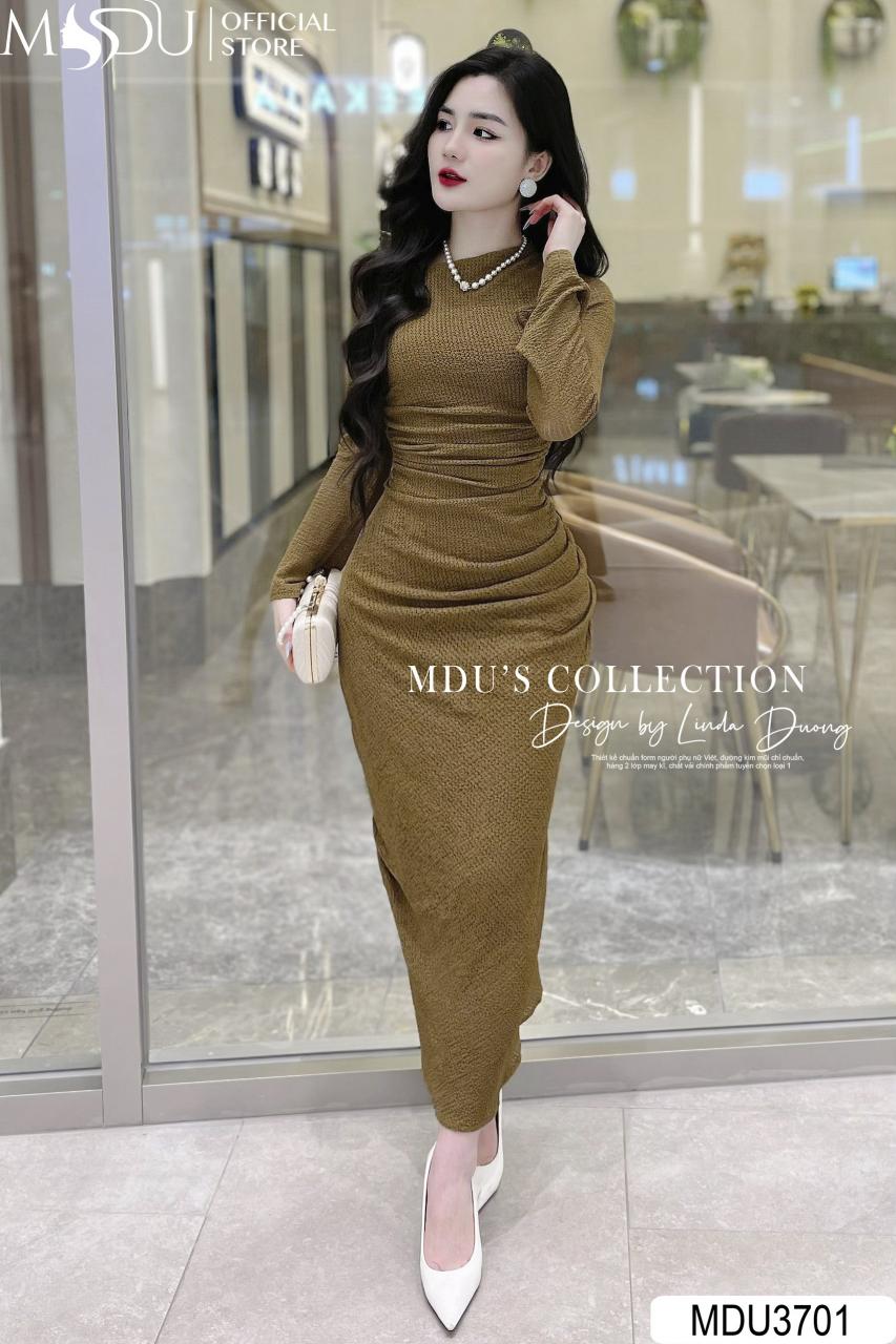 [🛒🇻🇳]Váy Thiết Kế MDU3701 – Màu Nâu Ôm Body Cổ Lọ Tinh Tế – , SKU – – mdufashion.com 🇻🇳🛒Top1Shop🛒 🇻🇳Top1Vietnam🇻🇳 🛍🛒🇻🇳