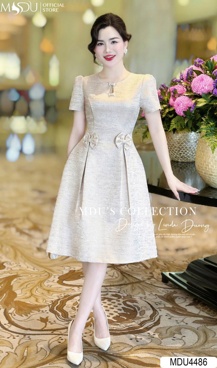 [🛒🇻🇳]Váy Thiết Kế MDU4486 – Dáng Váy Chữ A Cổ Tròn Thanh Lịch Chi Tiết Nơ Duyên Dáng – , SKU – – mdufashion.com 🇻🇳🛒Top1Shop🛒 🇻🇳Top1Vietnam🇻🇳 🛍🛒🇻🇳
