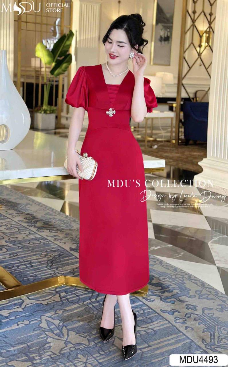 [🛒🇻🇳]Váy Thiết Kế MDU4493 Cổ Cách Điệu Tay Bồng Tinh Tế - , SKU - - mdufashion.com 🇻🇳🛒Top1Shop🛒 🇻🇳Top1Vietnam🇻🇳 🛍🛒🇻🇳