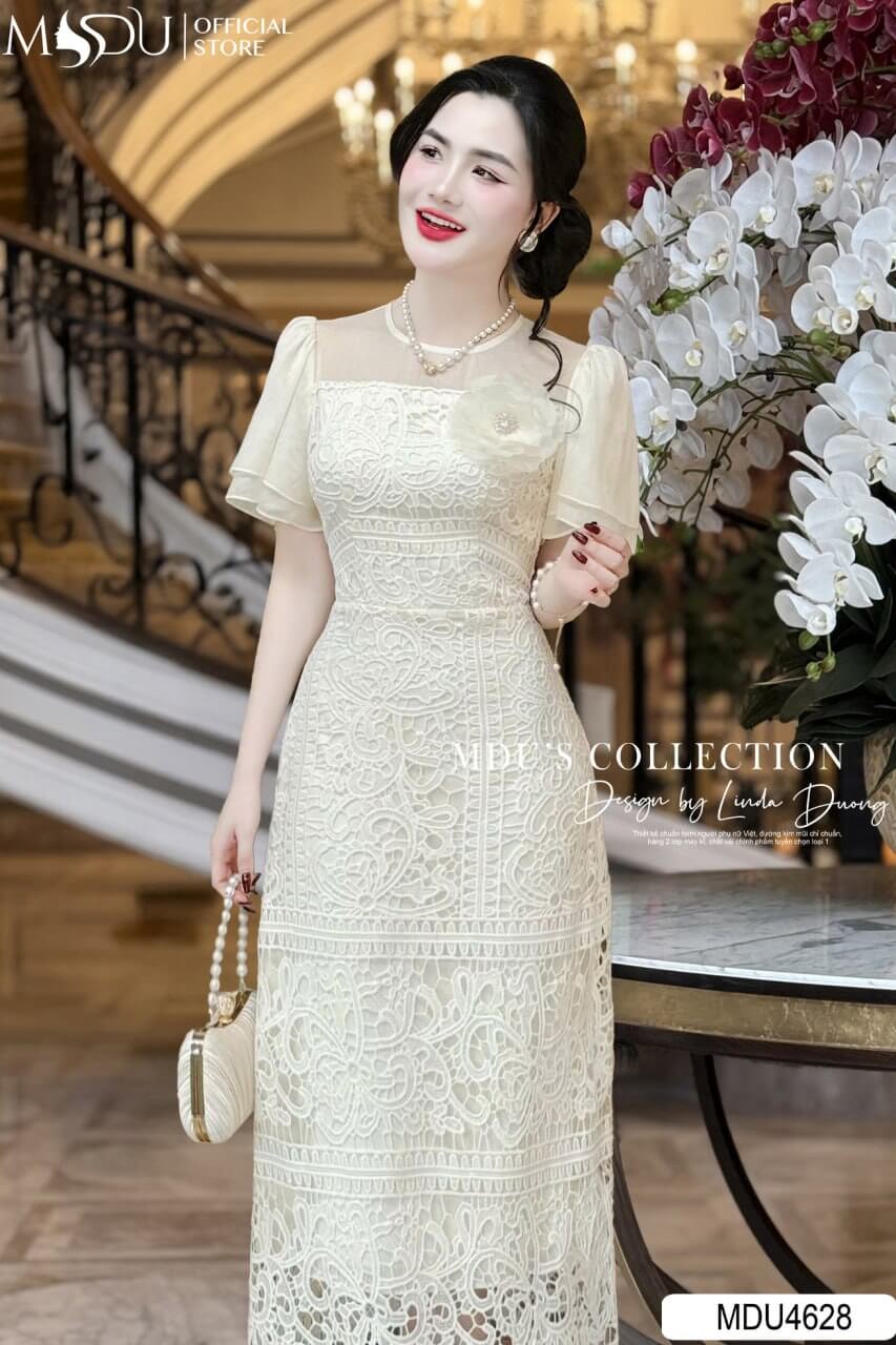 [🛒🇻🇳]Váy Thiết Kế MDU4628 Màu Kem Nhã Nhặn Tay Bồng Bềnh Nhẹ – , SKU – – mdufashion.com 🇻🇳🛒Top1Shop🛒 🇻🇳Top1Vietnam🇻🇳 🛍🛒🇻🇳