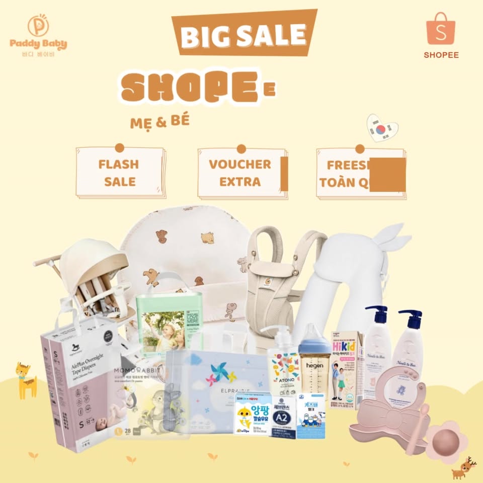 [🆕🇻🇳] Paddy Baby – Mẹ và Bé nội địa Hàn 🧑‍🧒❤️️👶⭐️  SHOPEE BIG SALE 4/4 – BÃO DEAL MẸ & BÉ
(paddybabyshop)
ĐỒ DÙNG MẸ & BÉ HÀN QUỐC SALE OFF Up to 50%
VOUCHER KHỦNG
FREESHIP TOÀN QUỐC#Sale_Off Tất  , shares-0✔️ , likes-0❤️️ , date-2025-04-03 21:12:54🇻🇳🇻🇳🇻🇳📰🆕