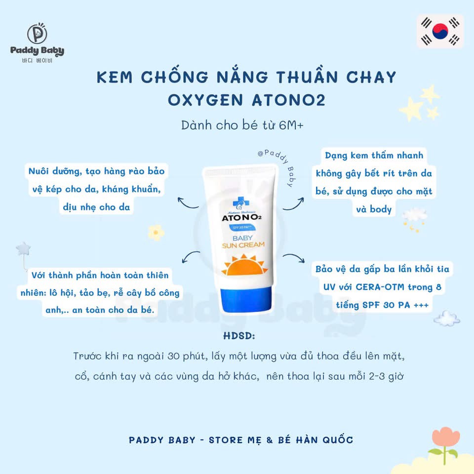 [🆕🇻🇳] Paddy Baby – Mẹ và Bé nội địa Hàn 🧑‍🧒❤️️👶⭐️  𝐊𝐞𝐦 𝐜𝐡𝐨̂́𝐧𝐠 𝐧𝐚̆́𝐧𝐠 𝐭𝐡𝐮𝐚̂̀𝐧 𝐜𝐡𝐚𝐲 𝐀𝐭𝐨𝐧𝐨𝟐 là 1 trong những sản phẩm bán chạy nhất của thương hiệu mẹ và bé hàng đầu Hàn Quốc #ATONO2𝑺𝑷𝑭30 𝑷𝑨+++ 𝒅𝒂̀𝒏𝒉 𝒄𝒉𝒐 , shares-0✔️ , likes-0❤️️ , date-2025-04-03 23:20:29🇻🇳🇻🇳🇻🇳📰🆕