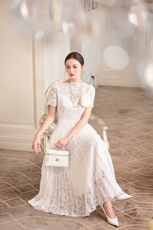 [🛒🇻🇳]Váy Đầm – White Lace Flared Dress With Flower – , SKU – – sixdo.vn 🇻🇳🛒Top1Shop🛒 🇻🇳Top1Vietnam🇻🇳 🛍🛒🇻🇳