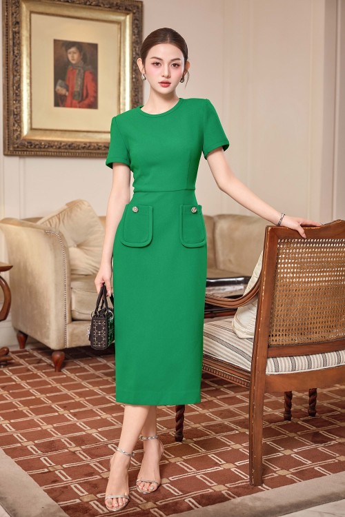 [🛒🇻🇳]Váy Đầm – Green Woven Pencil Dress – , SKU – – sixdo.vn 🇻🇳🛒Top1Shop🛒 🇻🇳Top1Vietnam🇻🇳 🛍🛒🇻🇳