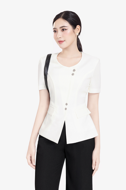 [🛒🇻🇳]Áo trắng kiểu công sở phối túi – K&K Fashion , SKU – ASM24-19 – kkfashion.vn 🇻🇳🛒Top1Shop🛒 🇻🇳Top1Vietnam🇻🇳 🛍🛒🇻🇳