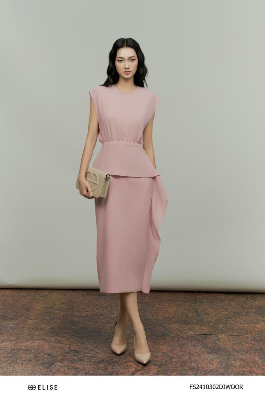 [🛒🇻🇳]ĐẦM CAM NUDE PEPLUM CHẠY BÈO – , SKU – FS2410302DIWOOR – elise.vn 🇻🇳🛒Top1Shop🛒 🇻🇳Top1Vietnam🇻🇳 🛍🛒🇻🇳