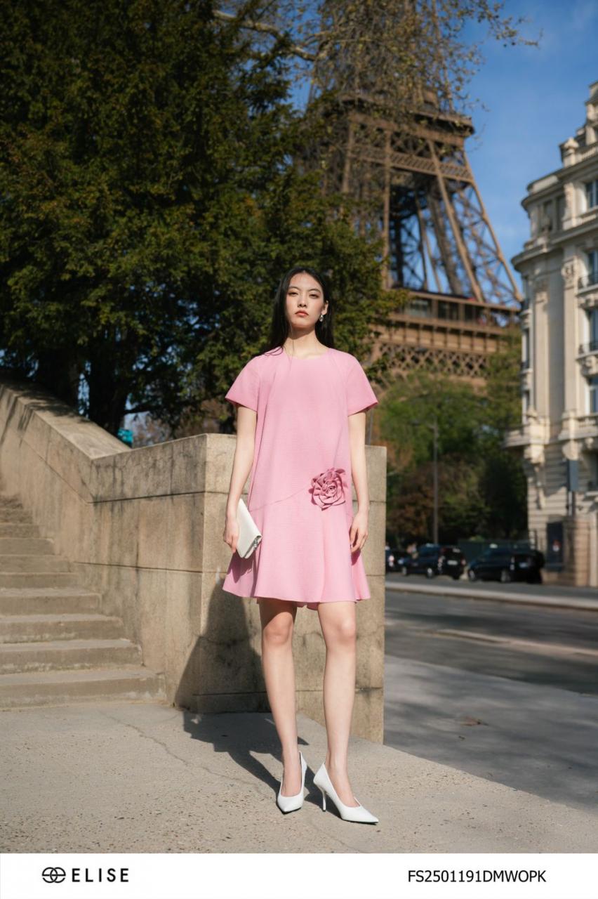 [🛒🇻🇳]ĐẦM XỐP NHĂN HỒNG BÈO GẤU ĐÍNH HOA – , SKU – FS2501191DMWOPK – elise.vn 🇻🇳🛒Top1Shop🛒 🇻🇳Top1Vietnam🇻🇳 🛍🛒🇻🇳