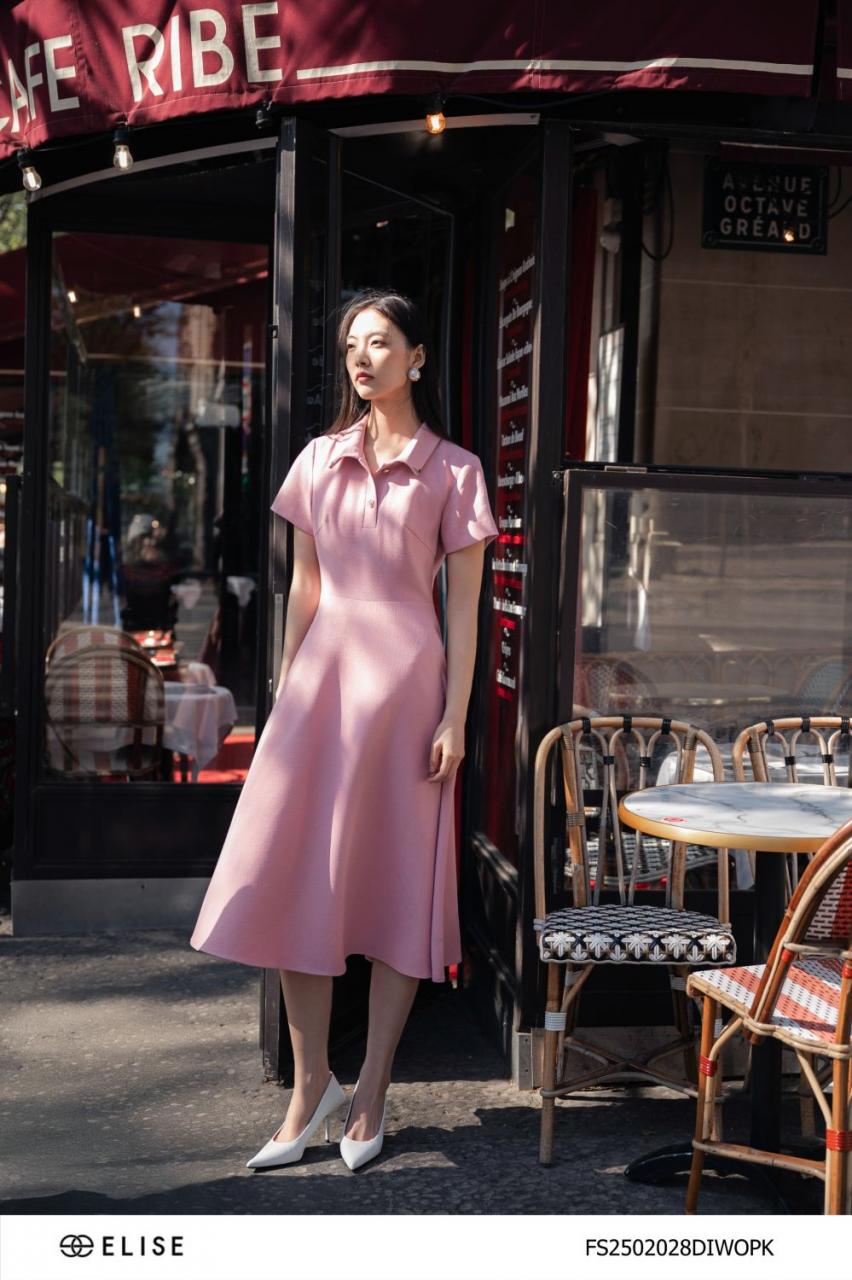 [🛒🇻🇳]ĐẦM XÒE SỢI HỒNG ĐỖ CỔ ĐỨC – , SKU – FS2502028DIWOPK – elise.vn 🇻🇳🛒Top1Shop🛒 🇻🇳Top1Vietnam🇻🇳 🛍🛒🇻🇳