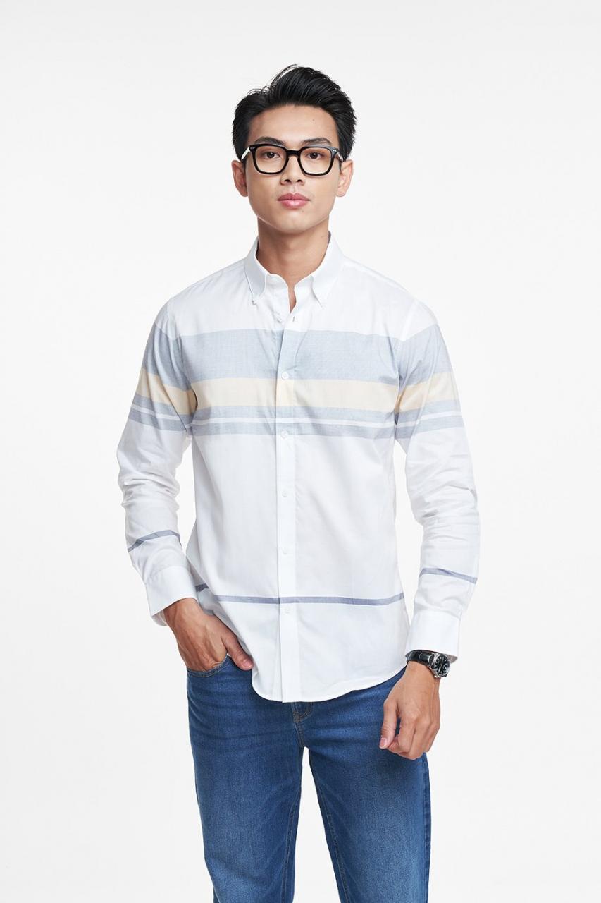 [🛒🇻🇳]Áo sơ mi sọc Nam tay dài 2011069 - N&M , SKU - 8934582100525 - ninomaxxconcept.com 🇻🇳🛒Top1Shop🛒 🇻🇳Top1Vietnam🇻🇳 🛍🛒🇻🇳