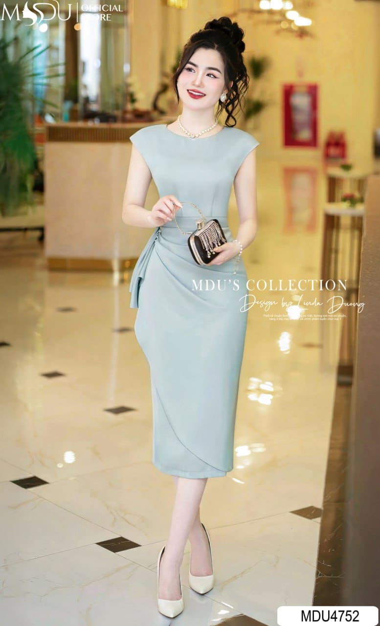 [🛒🇻🇳]Váy Thiết Kế MDU4752 Dáng Ôm Body Với Xếp Ly Vạt Chéo Đính Ngọc - , SKU - - mdufashion.com 🇻🇳🛒Top1Shop🛒 🇻🇳Top1Vietnam🇻🇳 🛍🛒🇻🇳