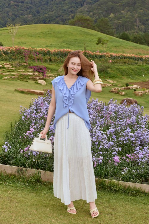 [🛒🇻🇳]Áo nữ – Light Blue Chiffon Blouse – , SKU – – sixdo.vn 🇻🇳🛒Top1Shop🛒 🇻🇳Top1Vietnam🇻🇳 🛍🛒🇻🇳