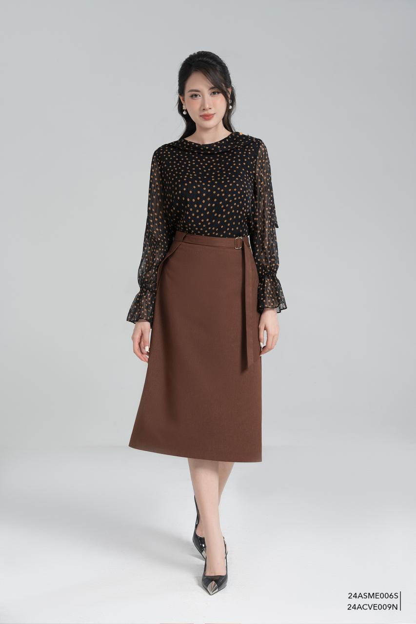 [🛒🇻🇳]Chân váy Midi, Dáng A 24ACVE009N – Eva De Eva , SKU – – evadeeva.com.vn 🇻🇳🛒Top1Shop🛒 🇻🇳Top1Vietnam🇻🇳 🛍🛒🇻🇳