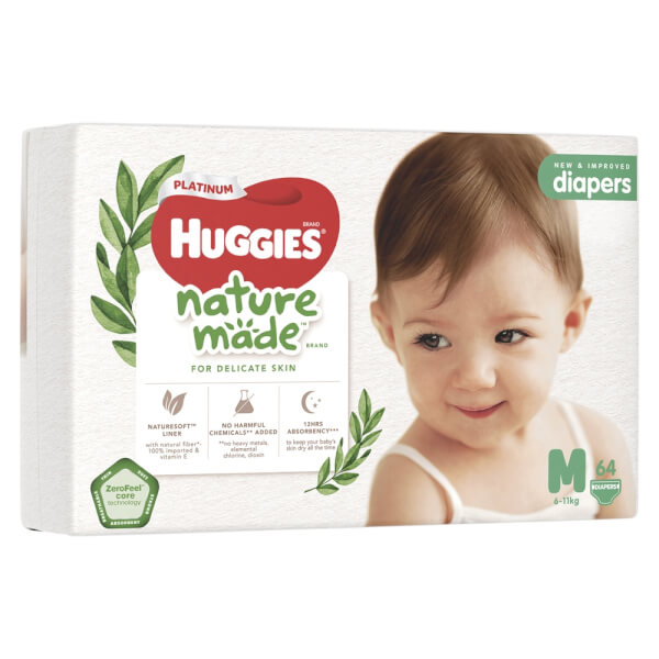 [🛒🇻🇳]Bỉm tã dán Huggies Platinum Nature Made size M 64 miếng (6-11kg) – Huggies Platinum Nature Made , SKU – 2260000000001 – concung.com 🇻🇳🛒Top1Shop🛒 🇻🇳Top1Vietnam🇻🇳 🛍🛒🇻🇳