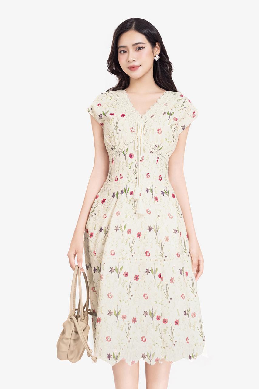 [🛒🇻🇳]Đầm hoa cổ V dáng xòe – K&K Fashion , SKU – KK175-09 – kkfashion.vn 🇻🇳🛒Top1Shop🛒 🇻🇳Top1Vietnam🇻🇳 🛍🛒🇻🇳