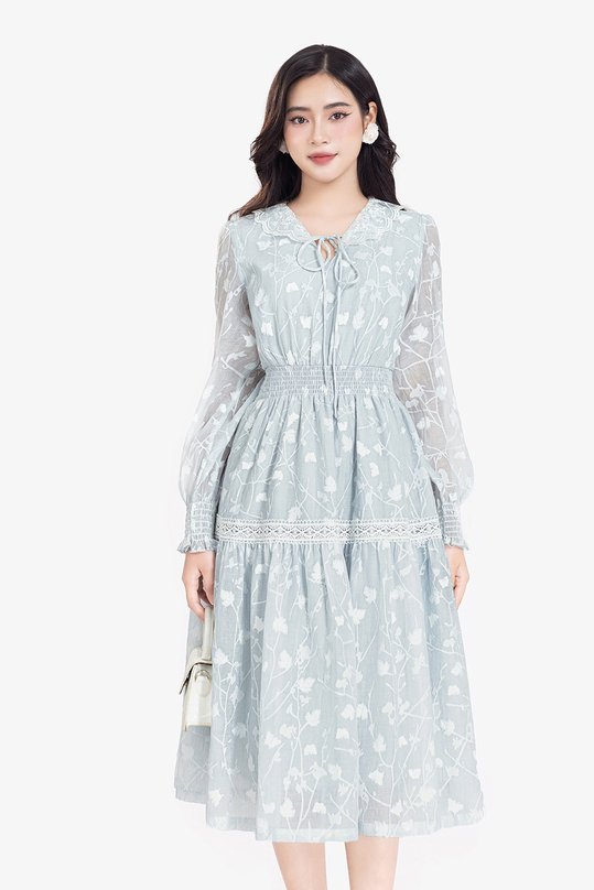 [🛒🇻🇳]Đầm voan tơ họa tiết hoa tay dài – K&K Fashion , SKU – HL31-27 – kkfashion.vn 🇻🇳🛒Top1Shop🛒 🇻🇳Top1Vietnam🇻🇳 🛍🛒🇻🇳