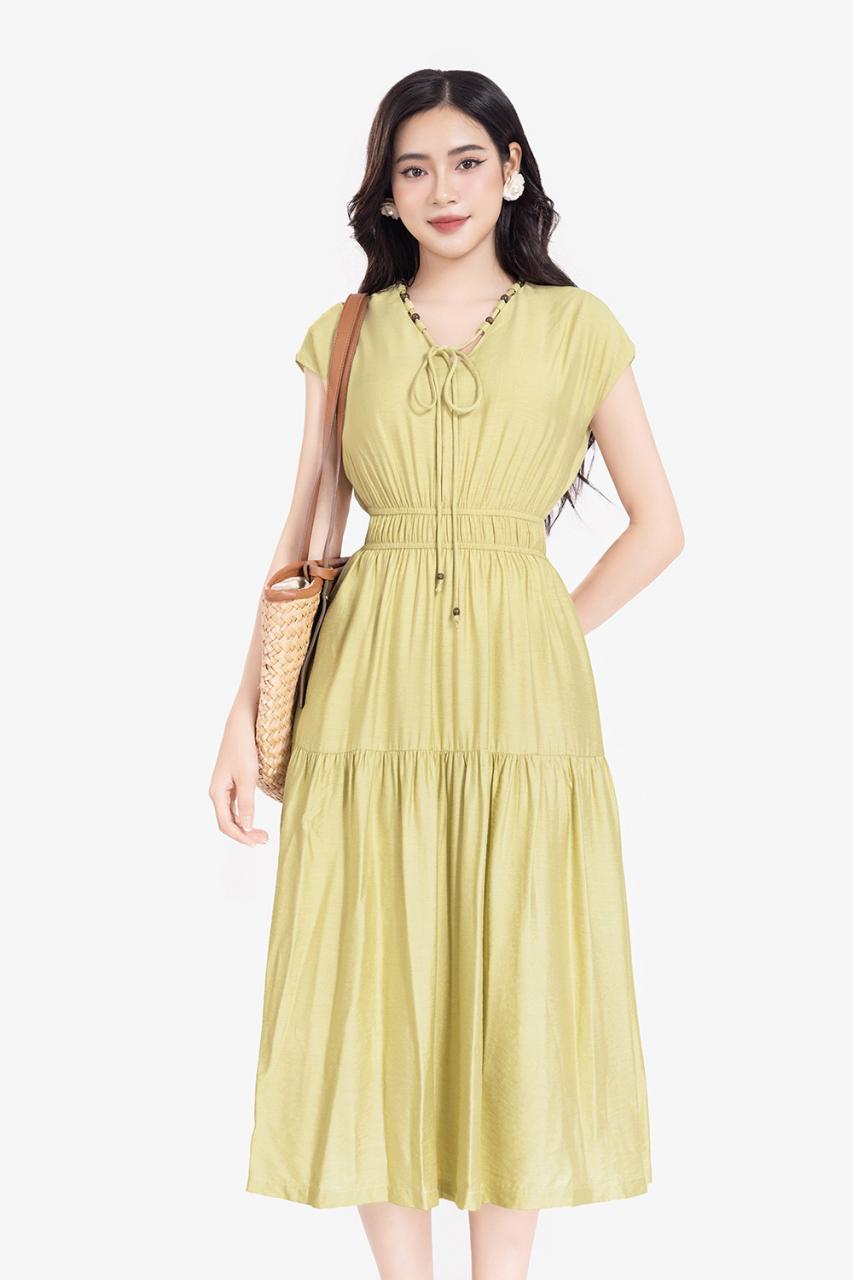 [🛒🇻🇳]Đầm xòe dáng dài tay hến phối hạt gỗ – K&K Fashion , SKU – KK177-04 – kkfashion.vn 🇻🇳🛒Top1Shop🛒 🇻🇳Top1Vietnam🇻🇳 🛍🛒🇻🇳