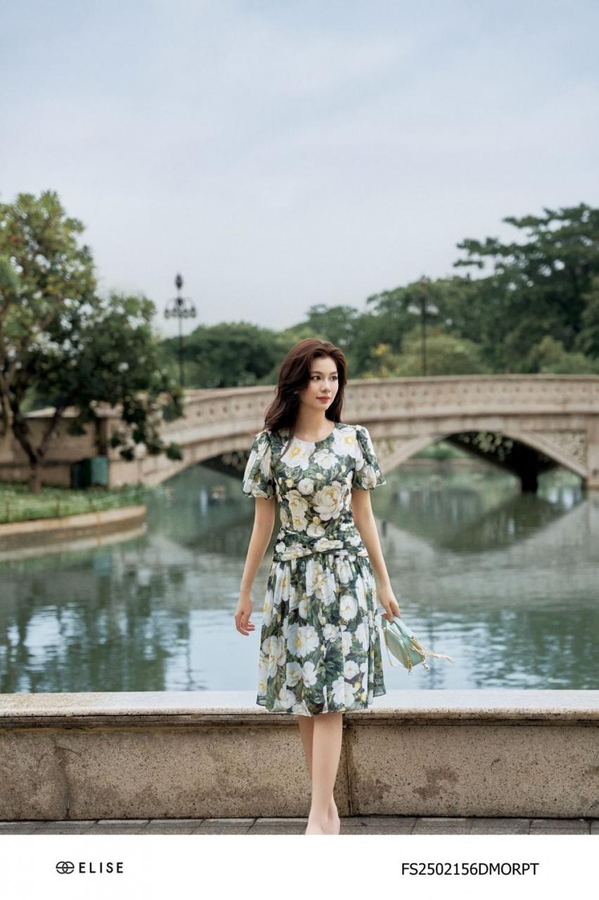 [🛒🇻🇳]ĐẦM TƠ XANH HOA TRẮNG XẾP NHÚN EO – , SKU – FS2502156DMORPT – elise.vn 🇻🇳🛒Top1Shop🛒 🇻🇳Top1Vietnam🇻🇳 🛍🛒🇻🇳