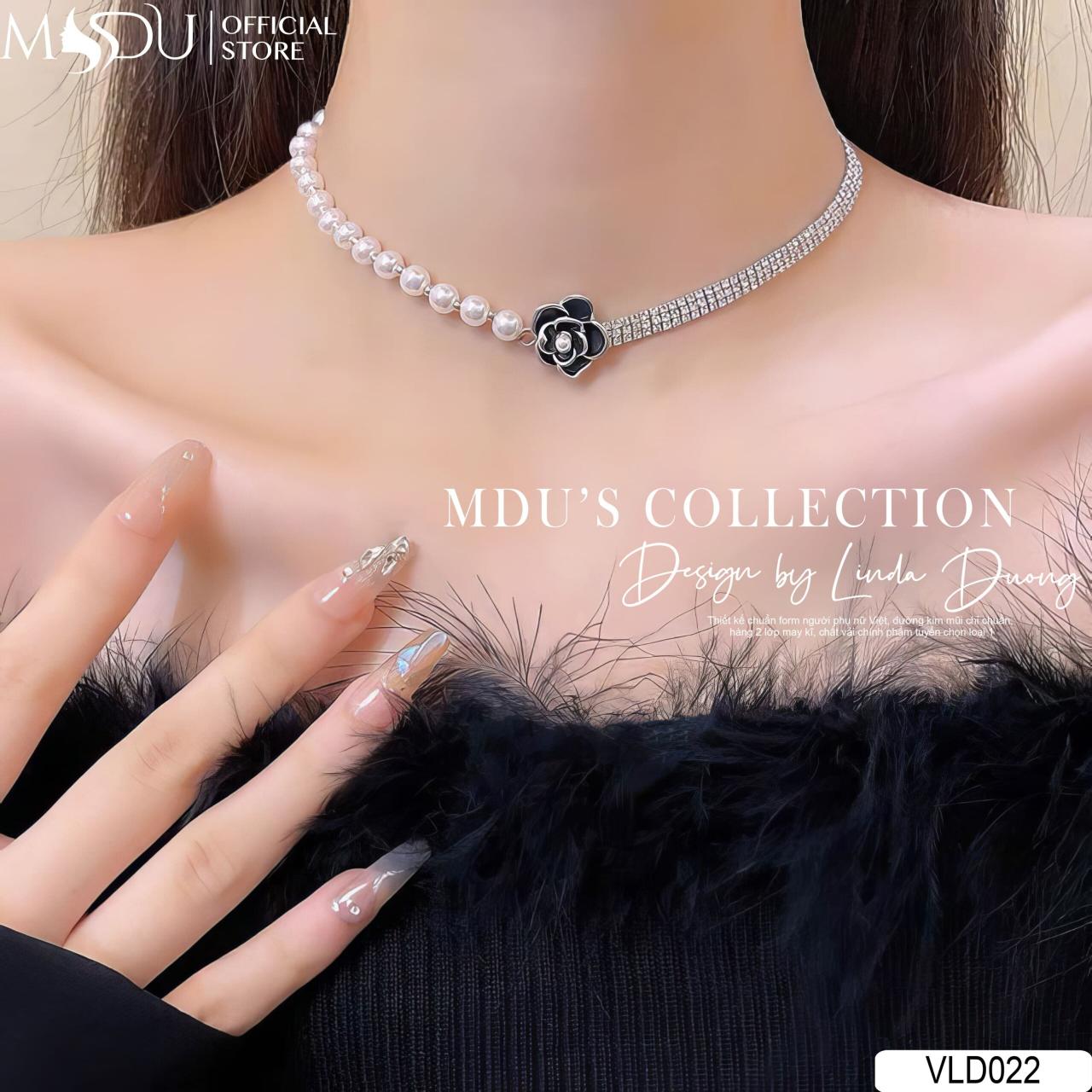 [🛒🇻🇳]VLD022 – Vòng Cổ Ngọc Trai Phối Hoa Đen Và Đá Lấp Lánh Cá Tính – , SKU – – mdufashion.com 🇻🇳🛒Top1Shop🛒 🇻🇳Top1Vietnam🇻🇳 🛍🛒🇻🇳