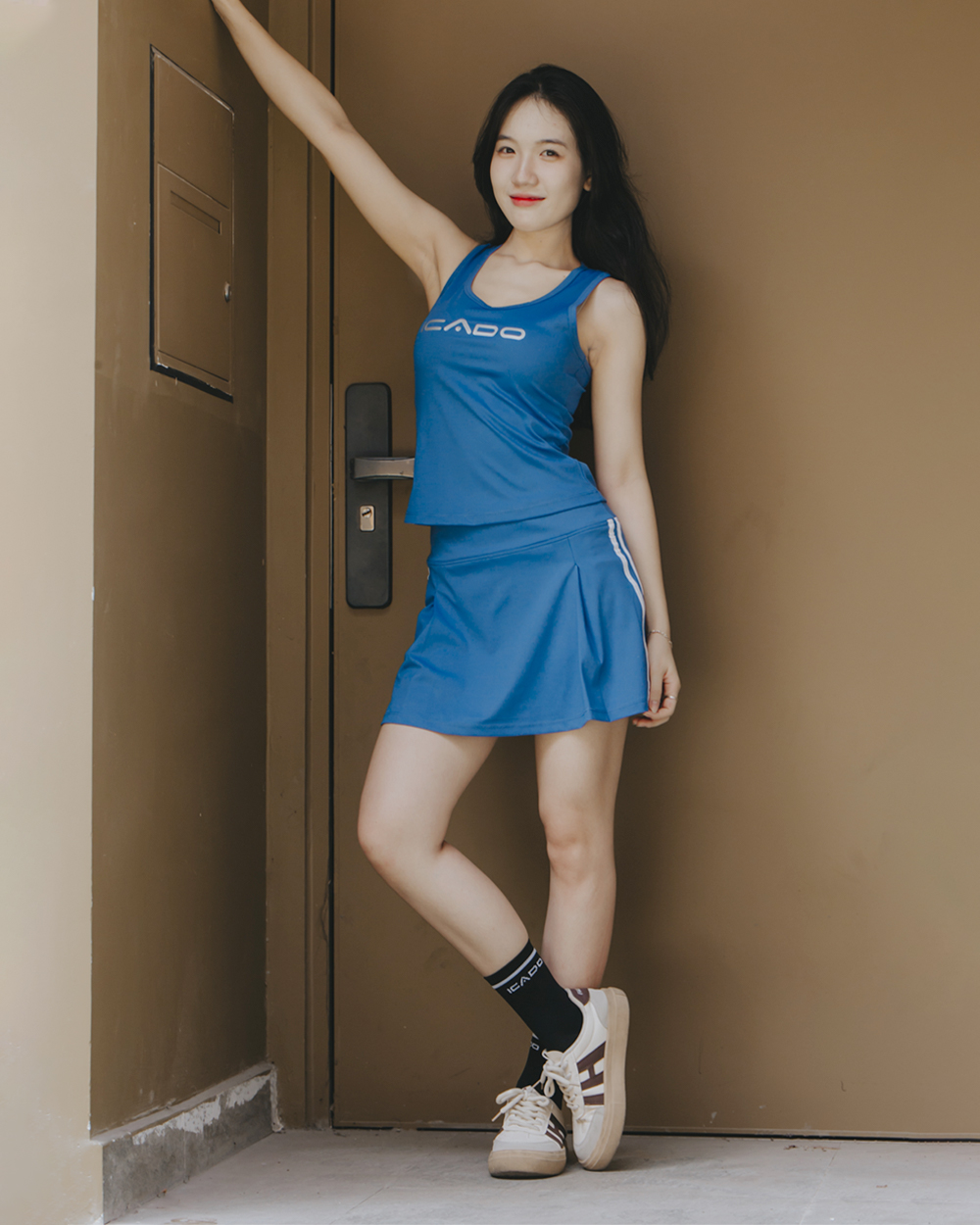 [🛒🇻🇳]Set Váy Áo Ba Lỗ Tennis, Pickleball Nữ ICADO SA601 - Xanh Coban - Thế giới đồ tập , SKU - 68551 - thegioidotap.vn 🇻🇳🛒Top1Shop🛒 🇻🇳Top1Vietnam🇻🇳 🛍🛒🇻🇳