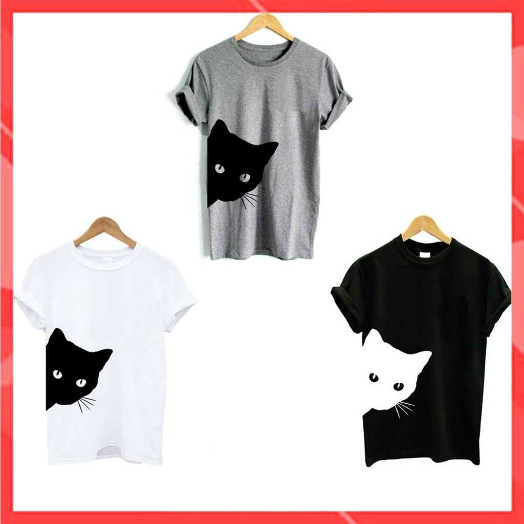[🛒🇻🇳]Áo thun phông nam nữ form rộng Familylove – Mẫu áo Unisex A Cat Peeking chất Cotton 100% cao cấp – Khác , SKU – – familylove.vn 🇻🇳🛒Top1Shop🛒 🇻🇳Top1Vietnam🇻🇳 🛍🛒🇻🇳