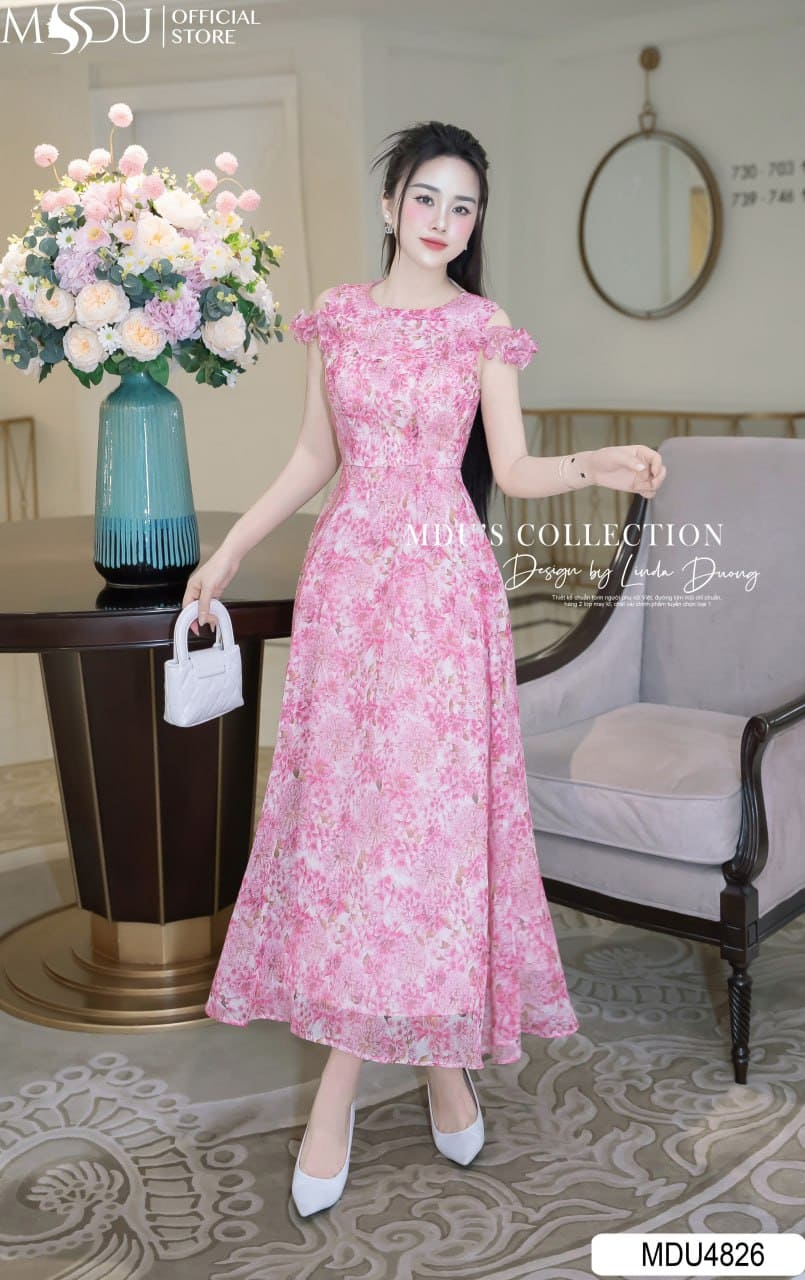 [🛒🇻🇳]Váy Thiết Kế MDU4826 Tay Nhún Bèo Hở Vai Chiết Eo Tôn Dáng – , SKU – – mdufashion.com 🇻🇳🛒Top1Shop🛒 🇻🇳Top1Vietnam🇻🇳 🛍🛒🇻🇳