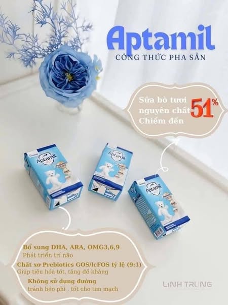 [🆕🇻🇳] Shop TOM BABY  Chuyên Bỉm,Thời trang cho bé,các loại Bánh kẹo, Kem, Thực phâm dinh dưỡng 🧑‍🧒❤️️👶⭐️ Aptamil 110 ( thùng nhỏ ) đã về sẵn kệ nhà shop ạ
Hội tụ đầy đủ
Nhỏ, ml vừa uống
Sữa công thức pha sẵn có đến 51% sữa tươi
DHA cao đỉnh chóp, cao nhất tro , shares-1✔️ , likes-1❤️️ , date-2025-06-11 16:49:45🇻🇳🇻🇳🇻🇳📰🆕