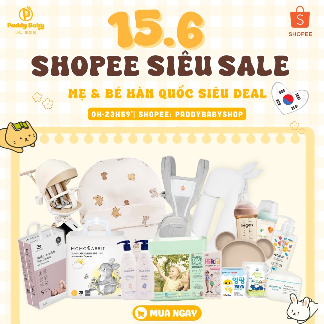 [🆕🇻🇳] Paddy Baby – Mẹ và Bé nội địa Hàn 🧑‍🧒❤️️👶⭐️  SHOPEE SIÊU SALE 15/6 – SIÊU DEAL MẸ BÉ
(paddybabyshop)
ĐỒ DÙNG MẸ & BÉ HÀN QUỐC SALE OFF UP TO 50%
VOUCHER KHỦNG
FREESHIP TOÀN QUỐC#Sale_Off Tất , shares-0✔️ , likes-0❤️️ , date-2025-06-15 00:46:11🇻🇳🇻🇳🇻🇳📰🆕