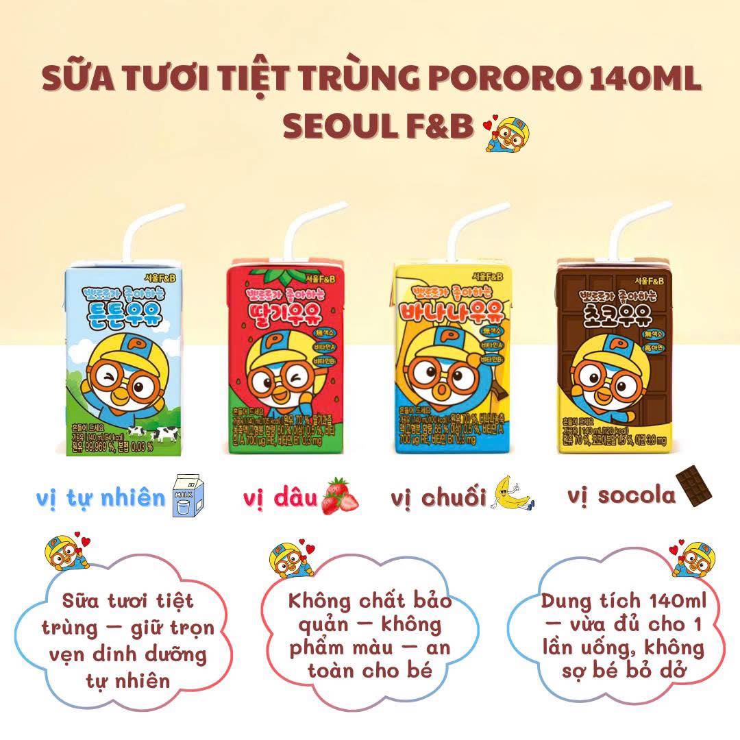 [🆕🇻🇳] Shop Như Ý – Mẹ và Bé Thế giới ăn dặm, thời trang cho Bé yêu 🧑‍🧒❤️️👶⭐️  SỮA TƯƠI TIỆT TRÙNG PORORO 140ML – NHỎ MÀ “CÓ VÕ”!Các fan nhí của chú chim Pororo dễ thương đâu rồi nhỉ?
Một món đồ uống vừa ngon, vừa sạch – lại được , shares-0✔️ , likes-0❤️️ , date-2025-06-28 22:18:27🇻🇳🇻🇳🇻🇳📰🆕